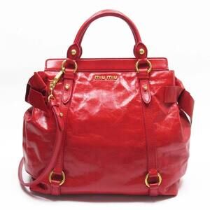 Miu Miu handbag shoulder bag red leather